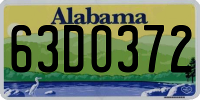 AL license plate 63DO372