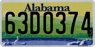 AL license plate 63DO374