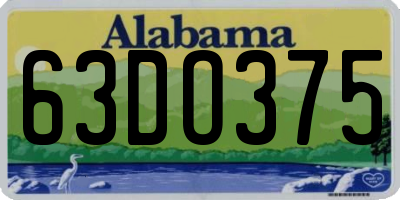 AL license plate 63DO375