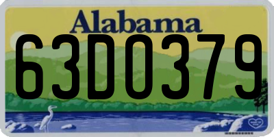 AL license plate 63DO379