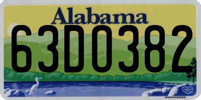 AL license plate 63DO382