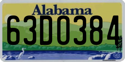 AL license plate 63DO384