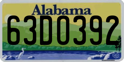 AL license plate 63DO392
