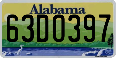 AL license plate 63DO397