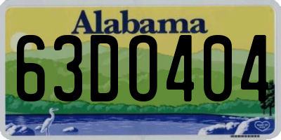 AL license plate 63DO404