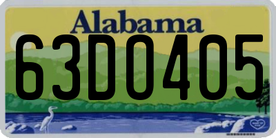 AL license plate 63DO405