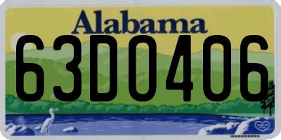 AL license plate 63DO406