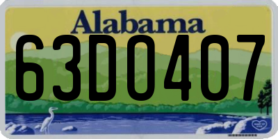 AL license plate 63DO407