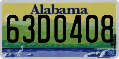 AL license plate 63DO408