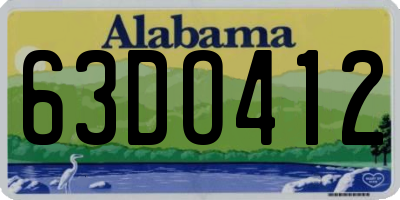 AL license plate 63DO412