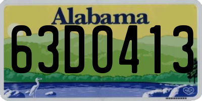 AL license plate 63DO413