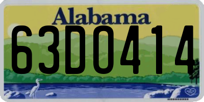 AL license plate 63DO414
