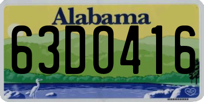 AL license plate 63DO416