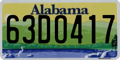 AL license plate 63DO417