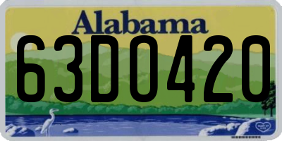 AL license plate 63DO420