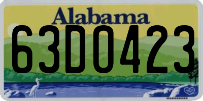 AL license plate 63DO423