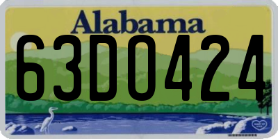 AL license plate 63DO424