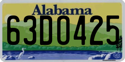 AL license plate 63DO425