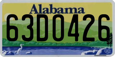 AL license plate 63DO426