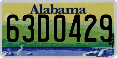 AL license plate 63DO429