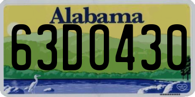 AL license plate 63DO430