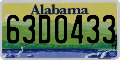 AL license plate 63DO433