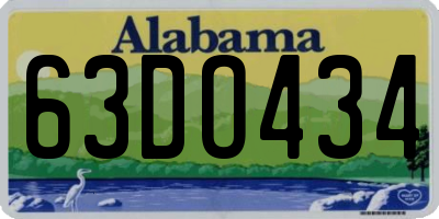 AL license plate 63DO434