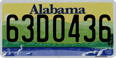 AL license plate 63DO436