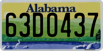 AL license plate 63DO437