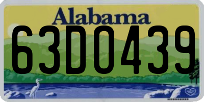 AL license plate 63DO439