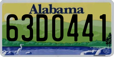 AL license plate 63DO441