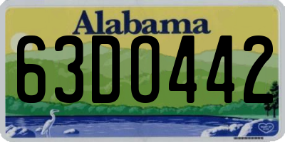 AL license plate 63DO442