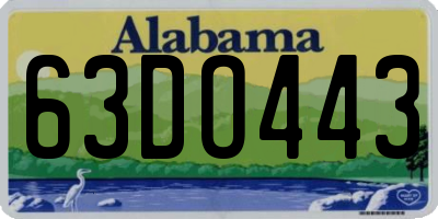 AL license plate 63DO443