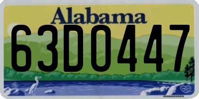 AL license plate 63DO447