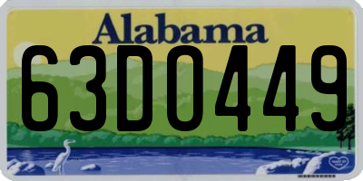 AL license plate 63DO449