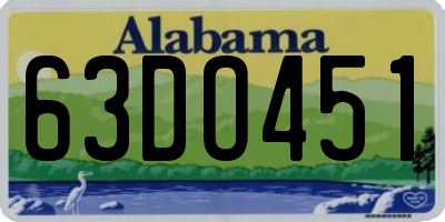 AL license plate 63DO451