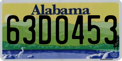 AL license plate 63DO453