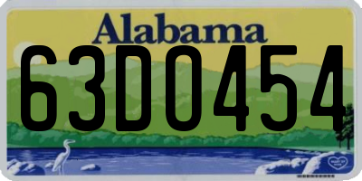 AL license plate 63DO454
