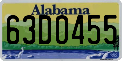 AL license plate 63DO455