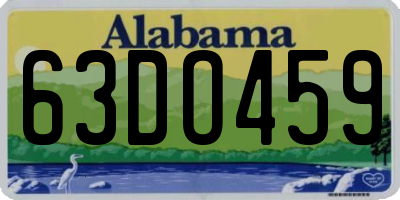 AL license plate 63DO459