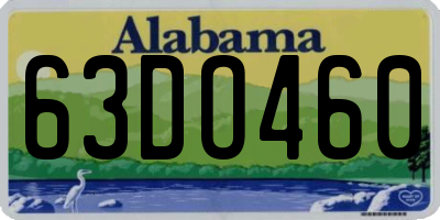 AL license plate 63DO460