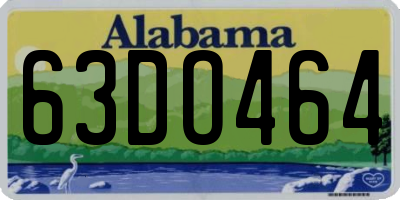 AL license plate 63DO464
