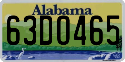AL license plate 63DO465