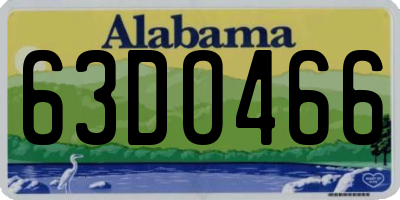 AL license plate 63DO466