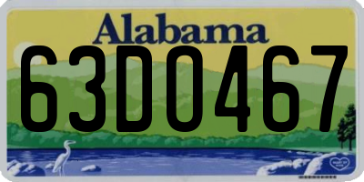 AL license plate 63DO467