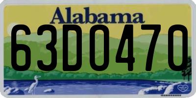 AL license plate 63DO470