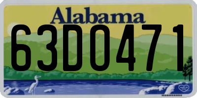 AL license plate 63DO471