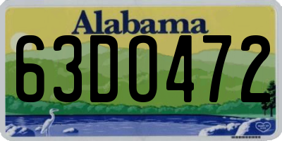 AL license plate 63DO472