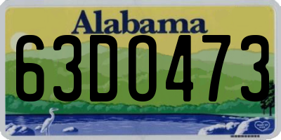 AL license plate 63DO473