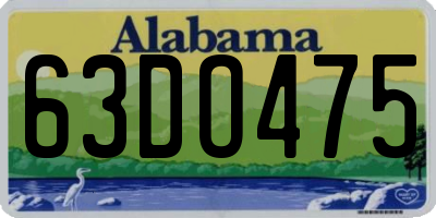 AL license plate 63DO475